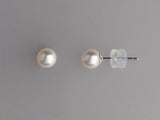 18K WHITE GOLD 5-5.5MM AKOYA PEARL STUD