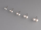 18K WHITE GOLD 6-6.5MM AKOYA PEARL STUD