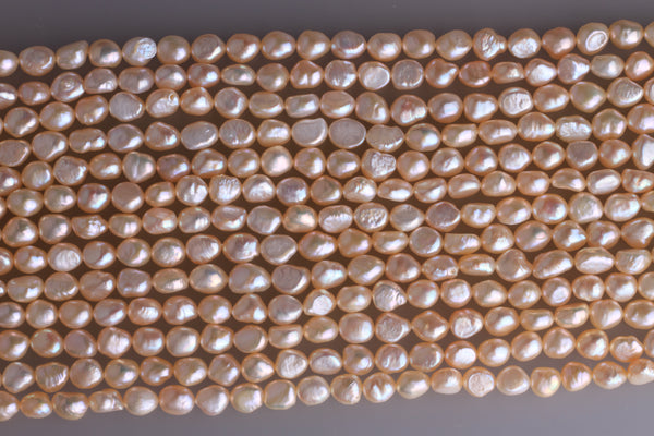 Irregular Shape Freshwater Pearl Strand 6.5-7mm (Natural colour)