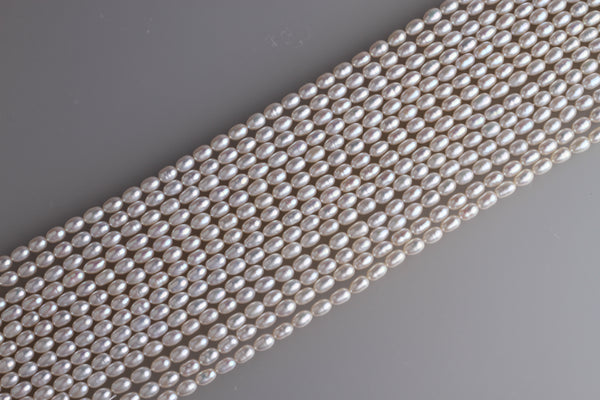 Oval Shape Freshwater Pearl Strand 6.5-7mm