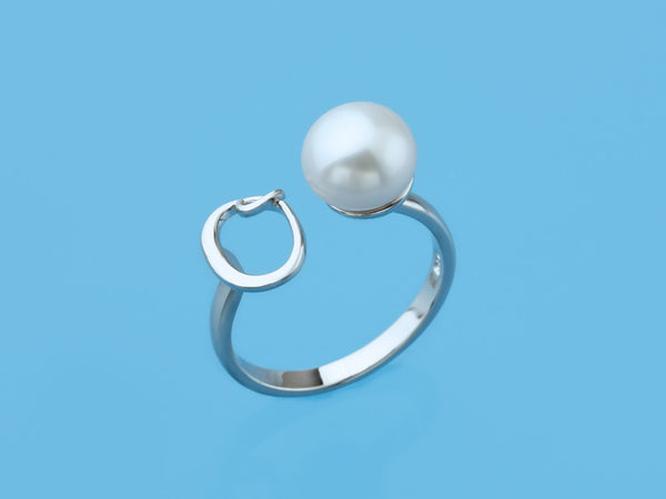 Initial Alphabet Pearl Silver Ring – Wing Wo Hing Jewelry Group