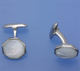 Sterling Silver Cufflink with Mother of Pearl - Wing Wo Hing Jewelry Group - Pearl Jewelry Manufacturer