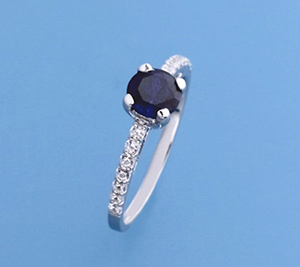 Sterling Silver Ring with Cubic Zirconia - Wing Wo Hing Jewelry Group - Pearl Jewelry Manufacturer