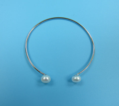 Sterling Silver Freshwater Pearl Bangle