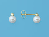 simple pearl earrings freshwater round pearl