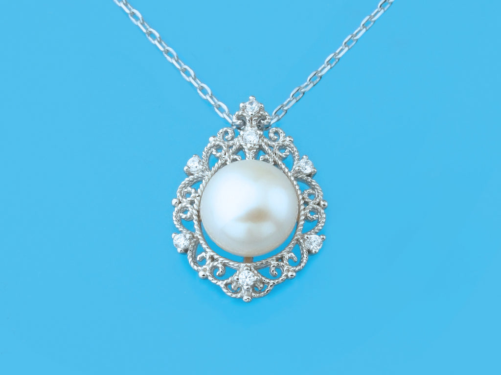 lace pattern jewelry silver freshwater cultured pearl silver 925 